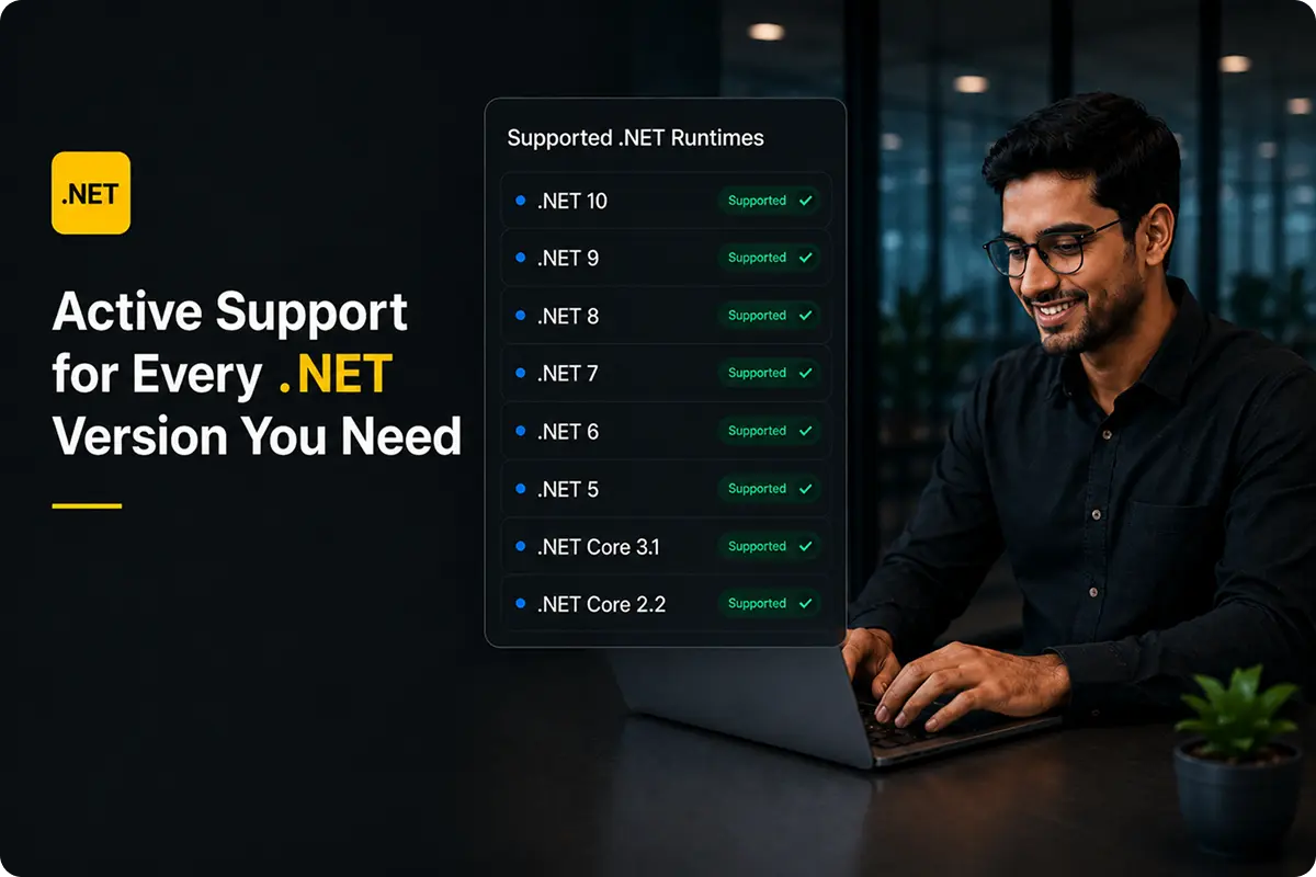 active support for every .net version you need .net